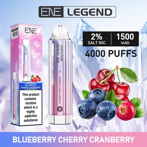 ENE Elux Legend 4000 Puffs  Blue Berry Cherry CranBerry