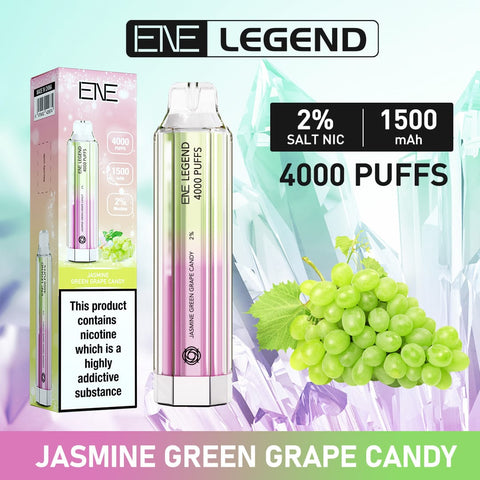 ENE Elux Legend 4000 Puffs Jasmine Green Grape candy