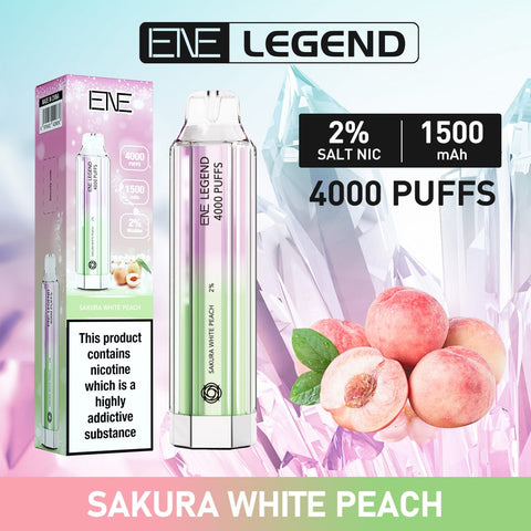 ENE Elux Legend 4000 Puffs  Sakura White Peach