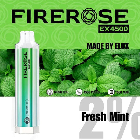 Firerose EX4500 Disposable Vape Pod Box of 10 vapeclubuk.co.uk