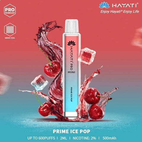 Hayati Crystal Mini Pro 600 Disposable Vape Puff Bar Pod Box of 10 vapeclubuk.co.uk