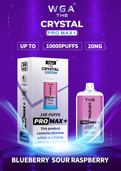 The Crystal Pro Max 10000 Blueberry Sour Raspberry